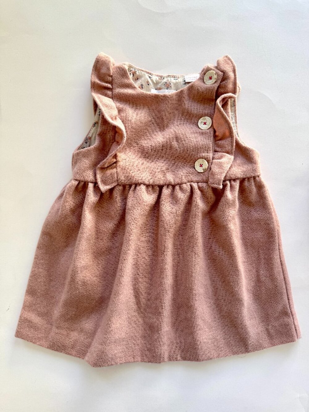 Zara Baby Wool Blend Ruffle Pinafore Dress 18-24M